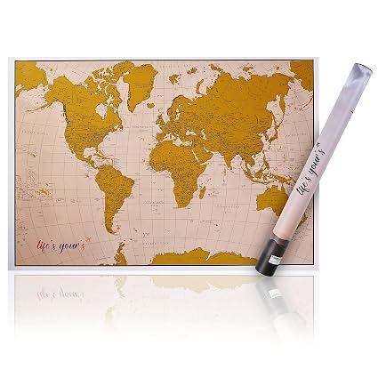 Scratch destinations of your interest on the world map!